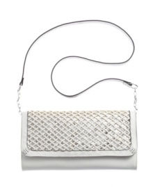 Fit for a sun-drenched vacation or a weekend on the town, the St. Tropez clutch from Style&co. gives you undeniable style no matter where your travels take you. A sequin underlay provides a sparkling foundation for classic woven detailing. Fit for a sun-drenched vacation or a weekend on the town, the St. Tropez clutch from Style&co. gives you undeniable style no matter where your travels take you. A sequin underlay provides a sparkling foundation for classic woven detailing.