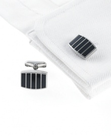 Be more detail oriented with these sharp cufflinks from Donald Trump. Be more detail oriented with these sharp cufflinks from Donald Trump.