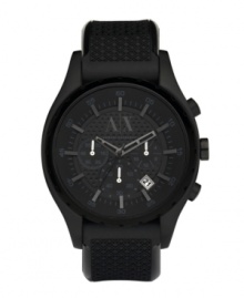 Not an ounce of color and a mash-up of texture make this watch by AX Armani Exchange the ultimate in laid-back cool.