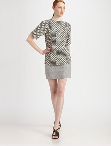 A charming, geometric marquis diamond print decorates this mini stretch style.Side welt pocketsConcealed back zipFully linedAbout 14 long97% rayon/3% elastaneDry cleanImportedModel shown is 5'10 (177cm) wearing US size 4. A charming, geometric marquis diamond print decorates this mini stretch style.Side welt pocketsConcealed back zipFully linedAbout 14 long97% rayon/3% elastaneDry cleanImportedModel shown is 5'10 (177cm) wearing US size 4.
