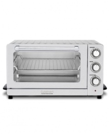This countertop oven from Cuisinart shines with stainless steel style and quick-cooking convection power. Large enough to fit an entire 12 pizza, it takes on all kitchen tasks with enthusiasm, including baking, broiling, convection, toasting and warming. Three-year limited warranty. Model TOB-60N. This countertop oven from Cuisinart shines with stainless steel style and quick-cooking convection power. Large enough to fit an entire 12 pizza, it takes on all kitchen tasks with enthusiasm, including baking, broiling, convection, toasting and warming. Three-year limited warranty. Model TOB-60N.