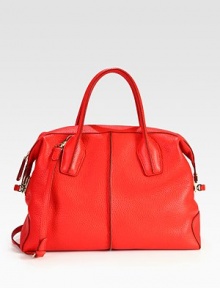 An iconic style made with fine craftsmanship in supple, pebbled leather with stylized seams.Double top handles, 6 dropDetachable adjustable shoulder strap, 18½-20½ dropTop zip closureProtective metal feetOne inside zip pocketCotton lining15½W X 10H X 6½DImported An iconic style made with fine craftsmanship in supple, pebbled leather with stylized seams.Double top handles, 6 dropDetachable adjustable shoulder strap, 18½-20½ dropTop zip closureProtective metal feetOne inside zip pocketCotton lining15½W X 10H X 6½DImported