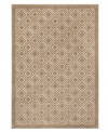 A geometric diamond design in neutral colors creates a lasting impact in this Tribecca rug. The streamlined, low pile construction gives it a soft and durable finish. (Clearance)