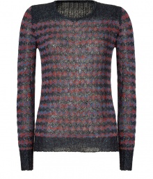 Old-school knitwear gets a shimmering, modern finish in Marc by Marc Jacobs Twinkle striped pullover, guaranteed to give your look that downtown-cool edge - Rounded neckline, long sleeves, ribbed knit trim, slim fit - Pair with black skinnies and edgy ankle boots Old-school knitwear gets a shimmering, modern finish in Marc by Marc Jacobs Twinkle striped pullover, guaranteed to give your look that downtown-cool edge - Rounded neckline, long sleeves, ribbed knit trim, slim fit - Pair with black skinnies and edgy ankle boots