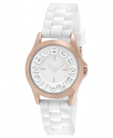 The fresh combination of crisp white and warm rose creates a luxe watch from BCBGeneration.