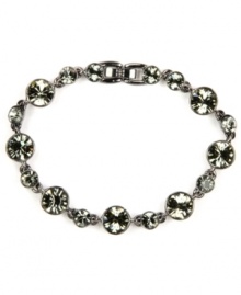 Polished sparkle. Givenchy's mixed metal hematite-plated bracelet features black glass stones. Approximate length: 7-3/8 inches. Polished sparkle. Givenchy's mixed metal hematite-plated bracelet features black glass stones. Approximate length: 7-3/8 inches.