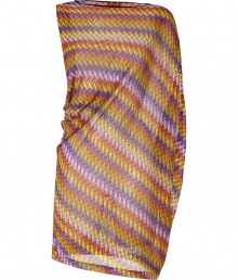 Color-saturated hues and a quintessentially Missoni chevron knit make this yellow minidress an eye-catching evening must - Lightweight, semi-sheer multicolor viscose - Slim cut silhouette with elegant, asymmetric drape detail - Wide, round neckline and oversize, batwing sleeve and armhole - Perfect for parties, vacations and evenings out - Pair with a clutch and platform pumps or sandals Color-saturated hues and a quintessentially Missoni chevron knit make this yellow minidress an eye-catching evening must - Lightweight, semi-sheer multicolor viscose - Slim cut silhouette with elegant, asymmetric drape detail - Wide, round neckline and oversize, batwing sleeve and armhole - Perfect for parties, vacations and evenings out - Pair with a clutch and platform pumps or sandals