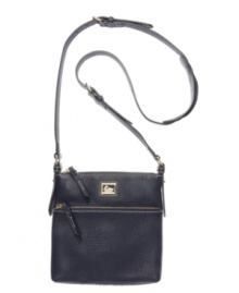 Dooney & Bourke's Dillen II Letter Carrier purse inspires in rich leather that goes with nearly everything. Dooney & Bourke's Dillen II Letter Carrier purse inspires in rich leather that goes with nearly everything.