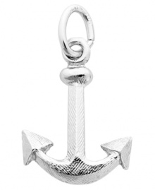 The perfect gift for the stylish sailor. Rembrandt's texture anchor charm is crafted from sterling silver and will make the perfect addition to his/her favorite charm bracelet or necklace. Approximate drop: 3/4 inch.