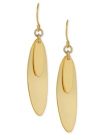 Oval appeal. This pair of earrings from Robert Lee Morris makes for an elegant attraction. Crafted from gold-tone mixed metal. Approximate drop: 2 inches.