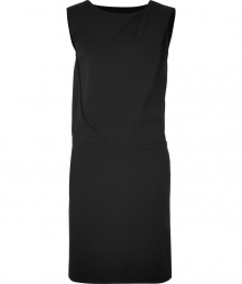 Add instant chic to your office-ready look with this draped dress from Cacharel - Round neck, sleeveless, asymmetrical draping at shoulders, drop waist silhouette with drape detail, on-seam pockets, concealed side zip closure - Wear with an oversized cardigan and wedges Add instant chic to your office-ready look with this draped dress from Cacharel - Round neck, sleeveless, asymmetrical draping at shoulders, drop waist silhouette with drape detail, on-seam pockets, concealed side zip closure - Wear with an oversized cardigan and wedges