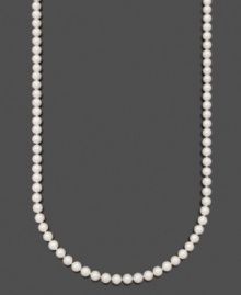 The perfect addition to your collection. AA Akoya freshwater pearls (7-7-1/2 mm) set in 14k gold add an extra element of beauty to any ensemble. Necklace by Belle de Mer. Approximate length: 24 inches. The perfect addition to your collection. AA Akoya freshwater pearls (7-7-1/2 mm) set in 14k gold add an extra element of beauty to any ensemble. Necklace by Belle de Mer. Approximate length: 24 inches.