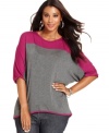 A must-have for your casual lineup: Cha Cha Vente's plus size colorblocked top!