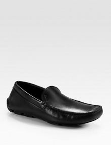 Classic slip-on style is neatly crafted in supple Italian leather for long-lasting comfort and support.Leather upperLeather liningPadded insoleRubber soleMade in Italy