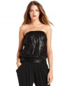 MICHAEL Michael Kors' strapless, sequined blouson top makes a dazzling addition to your wardrobe.