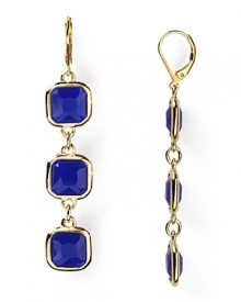 kate spade new york crafts a pair of earrings just for hue. Go for color with linear drops earrings in of-the-moment shades of blue.