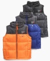 Pick out his favorite color and warm him up in one of these snug puffer vests from Weatherproof.