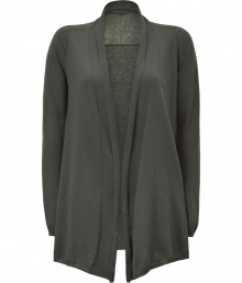 Layer up in luxe style with this chic and versatile open cardigan from Vince - Open silhouette, draped front, shawl collar, long sleeves, slim fit - Wear with leather leggings or skinny jeans, a draped blouse, and high heel booties Layer up in luxe style with this chic and versatile open cardigan from Vince - Open silhouette, draped front, shawl collar, long sleeves, slim fit - Wear with leather leggings or skinny jeans, a draped blouse, and high heel booties