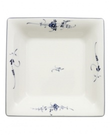 First introduced in 1768, the Vieux Luxembourg pattern is truly timeless. Dainty sprays of dark blue flowers adorn this creamy white collection for a charming tabletop that will captivate guests for years to come. First introduced in 1768, the Vieux Luxembourg pattern is truly timeless. Dainty sprays of dark blue flowers adorn this creamy white collection for a charming tabletop that will captivate guests for years to come.