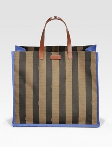 Tailored stripes define this roomy carryall crafted in sturdy nylon.Double handles, 6 drop Nylon lining 40W X 35H X 19D Made in Italy Tailored stripes define this roomy carryall crafted in sturdy nylon.Double handles, 6 drop Nylon lining 40W X 35H X 19D Made in Italy