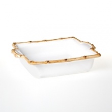 For thousands of years, the Bamboo motif has brought a natural mystique to interiors and textiles. This Juliska baker surrounds your culinary masterpieces with a dish both chic and sturdy. For thousands of years, the Bamboo motif has brought a natural mystique to interiors and textiles. This Juliska baker surrounds your culinary masterpieces with a dish both chic and sturdy.
