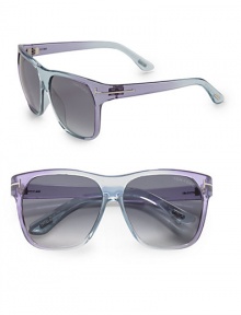 THE LOOKWayfarer shapeAcetate ombré injection framesLogo etched on lensMetal temple detail Logo accented end-pieces Gradient lenses UV protective Signature case includedORIGINMade in Italy THE LOOKWayfarer shapeAcetate ombré injection framesLogo etched on lensMetal temple detail Logo accented end-pieces Gradient lenses UV protective Signature case includedORIGINMade in Italy