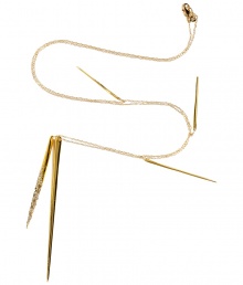 Add a fierce edge to your contemporary look with Alexis Bittars crystal encrusted long spear necklace - Lobster-claw closure, gold-plated brass with tonal silver crystal-embellished detail - Longer length - Wear with everything from tees and blazers to cocktail dresses and fur coats Add a fierce edge to your contemporary look with Alexis Bittars crystal encrusted long spear necklace - Lobster-claw closure, gold-plated brass with tonal silver crystal-embellished detail - Longer length - Wear with everything from tees and blazers to cocktail dresses and fur coats