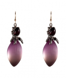 Inject a dreamy edge into your outfit with Alexis Bittars ultra glamorous shimmering mauve drop earrings - Gunmetal-toned setting, deep cranberry stone, iridescent mauve drop, wire backs - For pierced ears - Wear with everything from pullovers and jeans to cocktail dresses and statement heels Inject a dreamy edge into your outfit with Alexis Bittars ultra glamorous shimmering mauve drop earrings - Gunmetal-toned setting, deep cranberry stone, iridescent mauve drop, wire backs - For pierced ears - Wear with everything from pullovers and jeans to cocktail dresses and statement heels