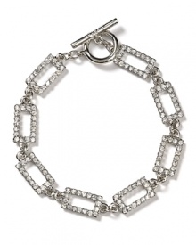 Lauren by Ralph Lauren's rectangular link bracelet is an elegant choice that's as easy with a favorite cocktail dress as with a crisp white blouse.