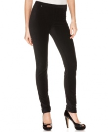 Corduroy gets a long, lean new look from ECI. The elastic waistband lets you layer them with tunics and sweaters just like your favorite leggings. Corduroy gets a long, lean new look from ECI. The elastic waistband lets you layer them with tunics and sweaters just like your favorite leggings.