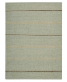 Subtle striping gives way to understated sophistication in the Horizon area rug from Calvin Klein. Generously thick wool fibers are hand tufted in India for remarkable strength and detailed design. Perfect for mixing with any style decor. Subtle striping gives way to understated sophistication in the Horizon area rug from Calvin Klein. Generously thick wool fibers are hand tufted in India for remarkable strength and detailed design. Perfect for mixing with any style decor.