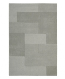 An abstract pattern makes a bold, modern statement upon this inviting Bowery area rug from Calvin Klein. Generously thick wool fibers are hand tufted in India for remarkable strength and detailed design. An abstract pattern makes a bold, modern statement upon this inviting Bowery area rug from Calvin Klein. Generously thick wool fibers are hand tufted in India for remarkable strength and detailed design.