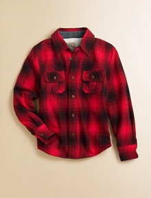 A waffle-weave knit lining adds extra warmth and comfort to this soft brushed cotton flannel shirt.Shirt collarButton frontButton flap pocketsLong sleeves with button cuffsShirttail hemBack shoulder yokeThermal knit liningCottonMachine washImported Please note: number of buttons may vary depending on the size ordered. A waffle-weave knit lining adds extra warmth and comfort to this soft brushed cotton flannel shirt.Shirt collarButton frontButton flap pocketsLong sleeves with button cuffsShirttail hemBack shoulder yokeThermal knit liningCottonMachine washImported Please note: number of buttons may vary depending on the size ordered.