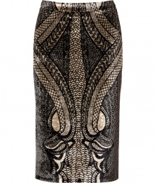 Perfect for your most festive affairs, this two-tone printed velvet pencil skirt is a luxe take on the iconic Etro look - Hidden back zip, slightly longer flared back - Form-fitting - Wear with a modern knit and sleek ankle boots Perfect for your most festive affairs, this two-tone printed velvet pencil skirt is a luxe take on the iconic Etro look - Hidden back zip, slightly longer flared back - Form-fitting - Wear with a modern knit and sleek ankle boots