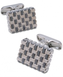 Get hired over and over again with these basket weave cufflinks by Donald J. Trump. Get hired over and over again with these basket weave cufflinks by Donald J. Trump.