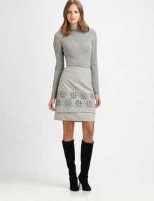 A brilliant design made from virgin wool with a hint of stretch. Its floral cutout details add a feminine touch that is beyond charming.Waist dartsSide zipperFully linedAbout 22 longVirgin wool/nylonDry cleanImported Model shown is 5'11 (180cm) wearing US size 4. A brilliant design made from virgin wool with a hint of stretch. Its floral cutout details add a feminine touch that is beyond charming.Waist dartsSide zipperFully linedAbout 22 longVirgin wool/nylonDry cleanImported Model shown is 5'11 (180cm) wearing US size 4.