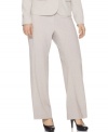 Get elegant career style with Rafaella's wide leg plus size pants-- suit up with the matching jacket!