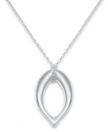 Sleek and stylish. An upside-down teardrop adorns this pretty long necklace by Giani Bernini. Crafted in sterling silver. Approximate length: 30 inches. Approximate drop: 2-1/4 inches. Sleek and stylish. An upside-down teardrop adorns this pretty long necklace by Giani Bernini. Crafted in sterling silver. Approximate length: 30 inches. Approximate drop: 2-1/4 inches.