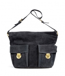 Laid-back looks get a supremely luxe edge with Marc Jacobs slouchy oversized messenger bag, detailed with matte logo hardware for that iconic Downtown-cool finish - Front and back pockets with pushlock closures, buckled shoulder strap, magnetic top snap, two internal sections, zippered middle pocket, inside back wall zippered and slot pockets, front wall snapped and slit pockets, key clip - Perfect for stashing away chic weekend essentials Laid-back looks get a supremely luxe edge with Marc Jacobs slouchy oversized messenger bag, detailed with matte logo hardware for that iconic Downtown-cool finish - Front and back pockets with pushlock closures, buckled shoulder strap, magnetic top snap, two internal sections, zippered middle pocket, inside back wall zippered and slot pockets, front wall snapped and slit pockets, key clip - Perfect for stashing away chic weekend essentials