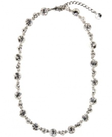 Endless sparkle. Givenchy's imitation rhodium-plated mixed metal collar necklace features crystal glass stones of alternating sizes. Approximate length: 15-7/8 inches + 2-inch extender. Endless sparkle. Givenchy's imitation rhodium-plated mixed metal collar necklace features crystal glass stones of alternating sizes. Approximate length: 15-7/8 inches + 2-inch extender.