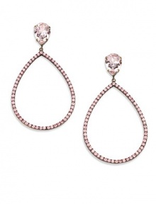 THE LOOKTribal Chic Collection Teardrop glass crystal accentTeardrop hoop with glass crystal detailsBronze-plated setting Post backTHE MEASUREMENTWidth, about 2Length, about 3¼ORIGINMade in Lebanon THE LOOKTribal Chic Collection Teardrop glass crystal accentTeardrop hoop with glass crystal detailsBronze-plated setting Post backTHE MEASUREMENTWidth, about 2Length, about 3¼ORIGINMade in Lebanon