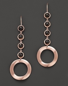 These modern earrings from Ippolita are luxe in polished rosegold, shaped to exude a freeform look.