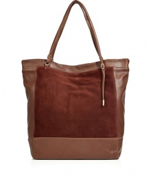 The classic tote goes ultra-luxe with thus suede-and-leather version from See by Chloe - Classic carryall shape, buckle-detailed shoulder straps, front suede panel, supple brown leather, small internal pockets - Perfect for daily use, work, or for stylish travel The classic tote goes ultra-luxe with thus suede-and-leather version from See by Chloe - Classic carryall shape, buckle-detailed shoulder straps, front suede panel, supple brown leather, small internal pockets - Perfect for daily use, work, or for stylish travel