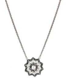 Standout style. Judith Jack's cubic zirconia (1/2 ct. t.w.), marcasite and crystal pendant will add glitz and glamour to any evening ensemble. Crafted in sterling silver. Approximate length: 16 inches. Approximate drop: 3/4 inch.