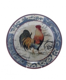 The vintage-inspired Lille Rooster serving bowl layers bird, Baroque florals and letters from France in a shape for modern tables that's steeped in old-world charm. From Certified International's collection of serveware and serving dishes. The vintage-inspired Lille Rooster serving bowl layers bird, Baroque florals and letters from France in a shape for modern tables that's steeped in old-world charm. From Certified International's collection of serveware and serving dishes.