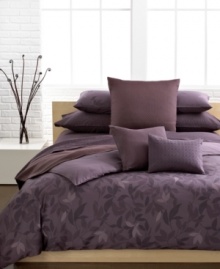 A muted landscape with embroidered accents compose this Elm decorative pillow from Calvin Klein. European closure. A muted landscape with embroidered accents compose this Elm decorative pillow from Calvin Klein. European closure.