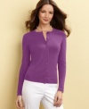 This soft Everyday Value petite cardigan from Charter Club is a classic look that never goes out of style. Try one in every color! (Clearance)