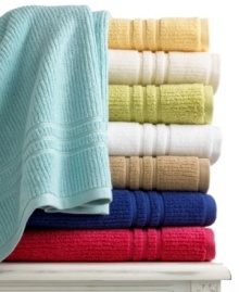 Ringspun cotton lends a luxuriously soft hand to this Quick Dry hand towel from Martha Stewart Collection, featuring a special design that leads to faster evaporation of water so towels are always soft and dry when you need them. Choose from a rainbow of different hues. Ringspun cotton lends a luxuriously soft hand to this Quick Dry hand towel from Martha Stewart Collection, featuring a special design that leads to faster evaporation of water so towels are always soft and dry when you need them. Choose from a rainbow of different hues.