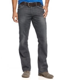 A flattering slim fit and a classic boot cut give these INC International Concepts their timeless style. A flattering slim fit and a classic boot cut give these INC International Concepts their timeless style.