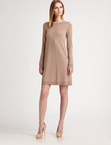 An irresistible combination of wool and silk makes this knit dress with a relaxed fit perfect for every day.BoatneckLong sleevesPull-on styleAbout 23 from natural waist70% wool/30% silkDry cleanMade in ItalyModel shown is 5'10½ (179cm) wearing US size 4. An irresistible combination of wool and silk makes this knit dress with a relaxed fit perfect for every day.BoatneckLong sleevesPull-on styleAbout 23 from natural waist70% wool/30% silkDry cleanMade in ItalyModel shown is 5'10½ (179cm) wearing US size 4.